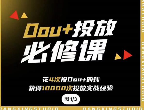 代同学DOU+投放训练营，用付费流量撬动大额自然流量，过得超额变现转化极优客-网创项目资源站-副业项目-创业项目-搞钱项目极优客网创