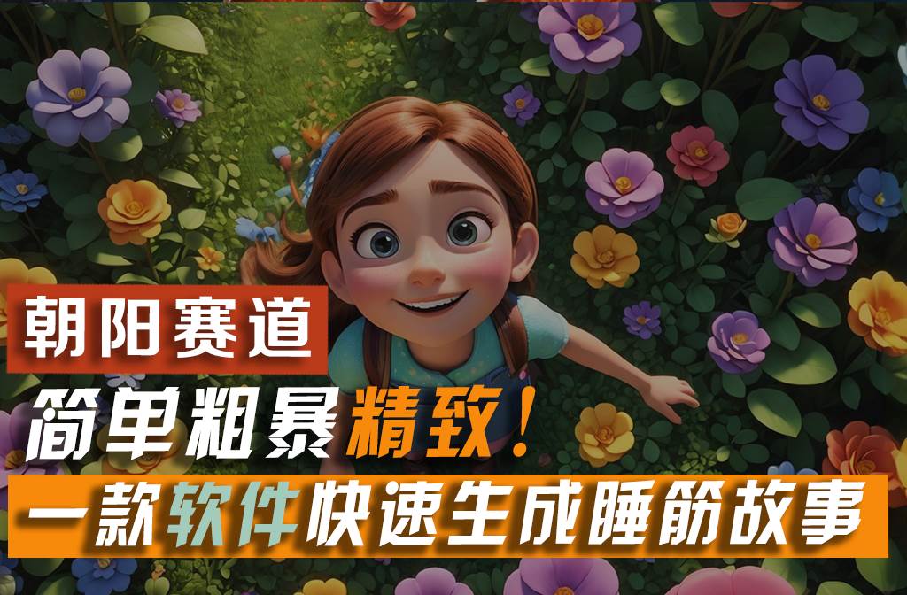 利用一款软件5分钟一条爆款睡前故事，简单粗暴精致！小白月入2w+极优客-网创项目资源站-副业项目-创业项目-搞钱项目极优客网创