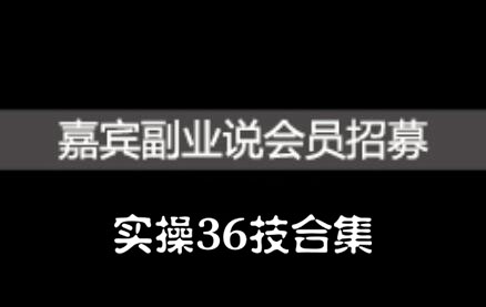 嘉宾副业说实操36技合集，价值1380元极优客-网创项目资源站-副业项目-创业项目-搞钱项目极优客网创