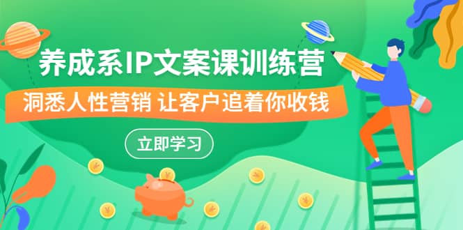 养成系-IP文案课训练营，文案心法的天花板 洞悉人性营销 让客户追着你收钱极优客-网创项目资源站-副业项目-创业项目-搞钱项目极优客网创