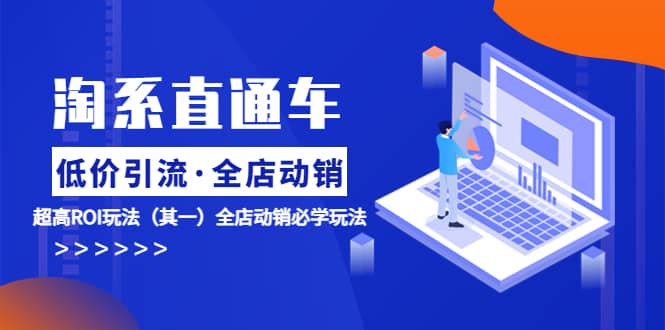 淘系直通车《低价·引流 全店·动销》超高ROI玩法（其一）全店动销必学玩法极优客-网创项目资源站-副业项目-创业项目-搞钱项目极优客网创