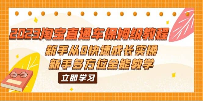 2023淘宝直通车保姆级教程：新手从0快速成长实操，新手多方位全能教学极优客-网创项目资源站-副业项目-创业项目-搞钱项目极优客网创