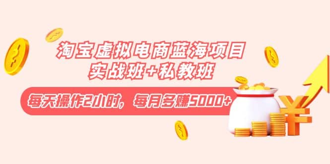淘宝虚拟电商蓝海项目实战班+私教班极优客-网创项目资源站-副业项目-创业项目-搞钱项目极优客网创