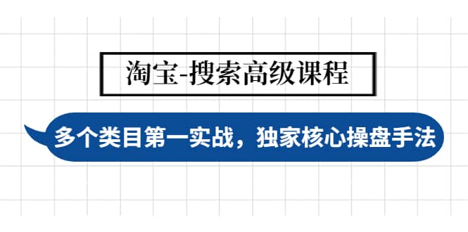 淘宝-搜索高级课程：多个类目第一实战，独家核心操盘手法极优客-网创项目资源站-副业项目-创业项目-搞钱项目极优客网创