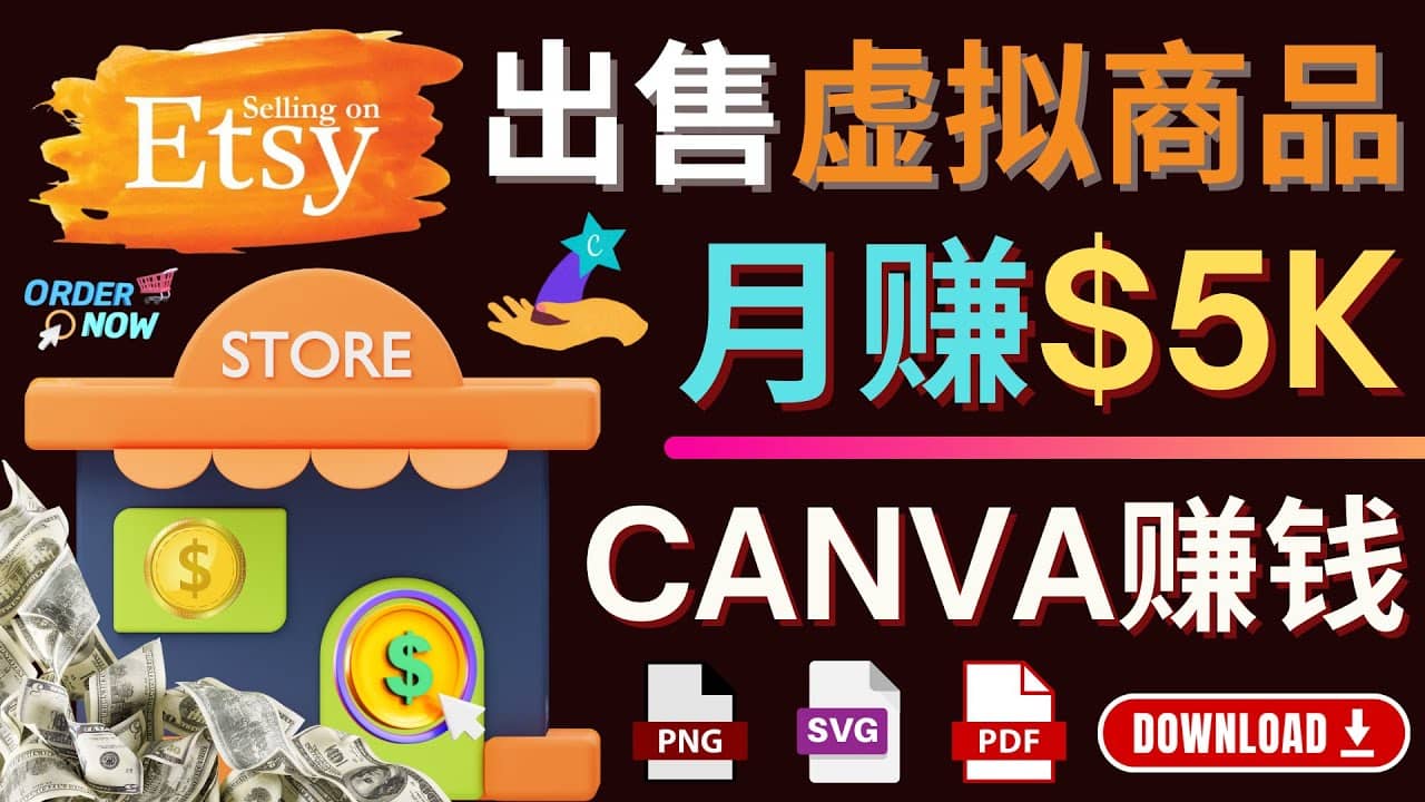 通过Etsy出售Canva模板，操作简单，收益高，月赚5000美元极优客-网创项目资源站-副业项目-创业项目-搞钱项目极优客网创