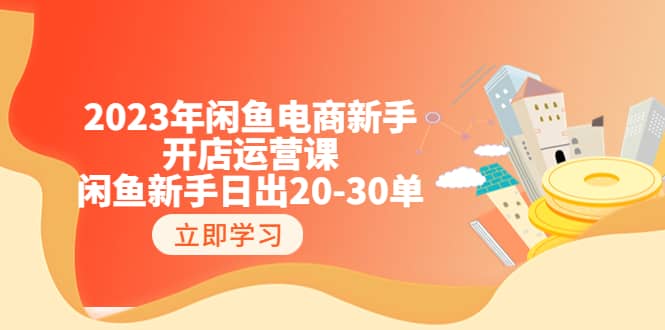2023年闲鱼电商新手开店运营课：闲鱼新手日出20-30单（18节-实战干货）极优客-网创项目资源站-副业项目-创业项目-搞钱项目极优客网创