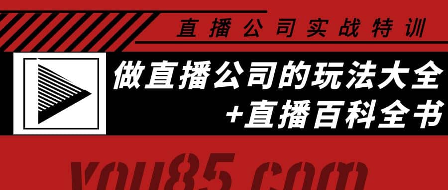 老陈·直播公司实战特训：做直播公司的玩法大全+直播百科全书极优客-网创项目资源站-副业项目-创业项目-搞钱项目极优客网创
