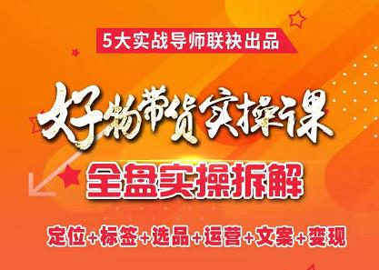 抖音好物带货实操课，全盘拆解抖音好物带货号全套流程打法极优客-网创项目资源站-副业项目-创业项目-搞钱项目极优客网创