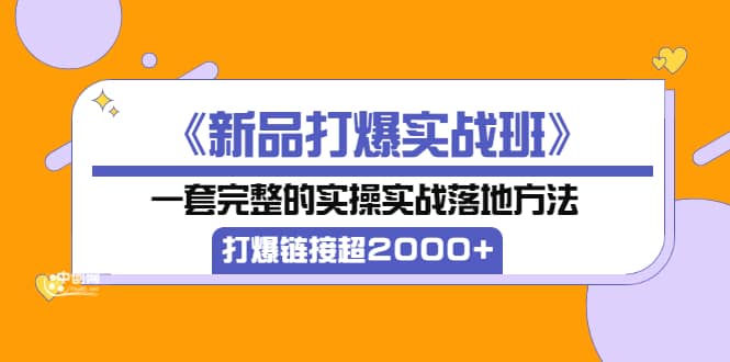 《新品打爆实战班》一套完整的实操实战落地方法，打爆链接超2000+（38节课)极优客-网创项目资源站-副业项目-创业项目-搞钱项目极优客网创