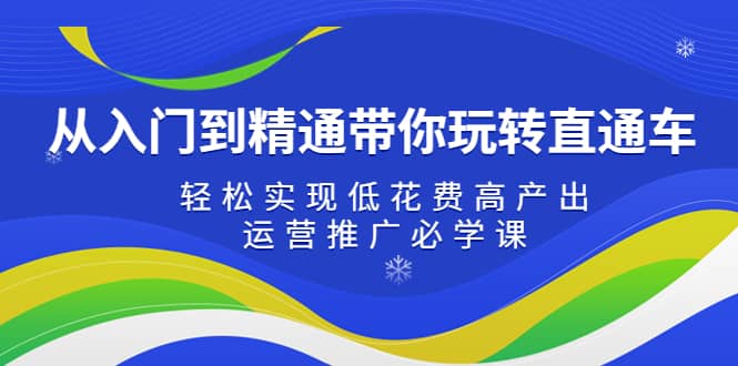 从入门到精通带你玩转直通车：轻松实现低花费高产出，35节运营推广必学课极优客-网创项目资源站-副业项目-创业项目-搞钱项目极优客网创