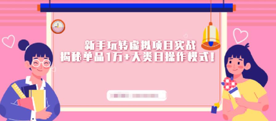 新手玩转虚拟项目实战，揭秘单品1万+大类目操作模式【视频课程】极优客-网创项目资源站-副业项目-创业项目-搞钱项目极优客网创