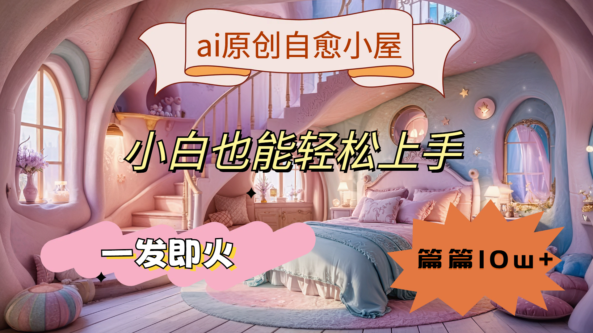 ai原创治愈小屋，小白也能轻松上手，一发即火，篇篇10w+极优客-网创项目资源站-副业项目-创业项目-搞钱项目极优客网创