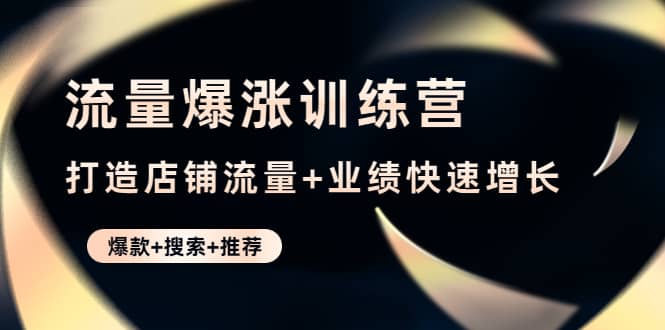 流量爆涨训练营：打造店铺流量+业绩快速增长 (爆款+搜索+推荐)极优客-网创项目资源站-副业项目-创业项目-搞钱项目极优客网创