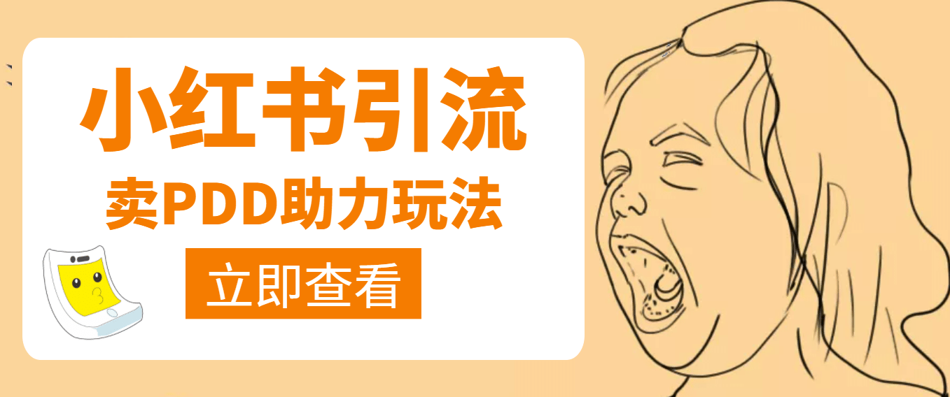 利用小红书卖拼多多助力极优客-网创项目资源站-副业项目-创业项目-搞钱项目极优客网创
