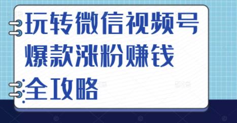 玩转微信视频号爆款涨粉赚钱全攻略，让你快速抓住流量风口，收获红利财富极优客-网创项目资源站-副业项目-创业项目-搞钱项目极优客网创