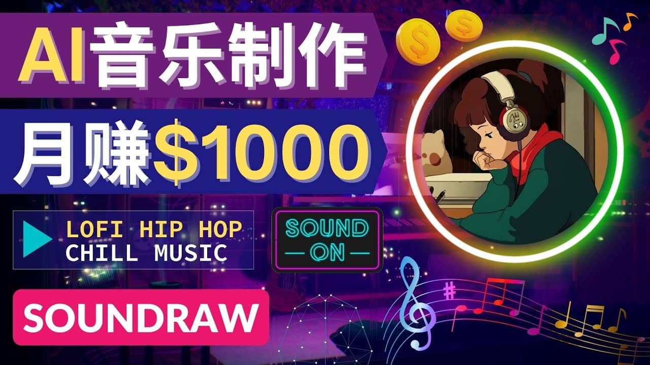 无需任何音乐基础： 使用AI软件制作Lofi Hip Hop Chill Music 月赚1000美元极优客-网创项目资源站-副业项目-创业项目-搞钱项目极优客网创