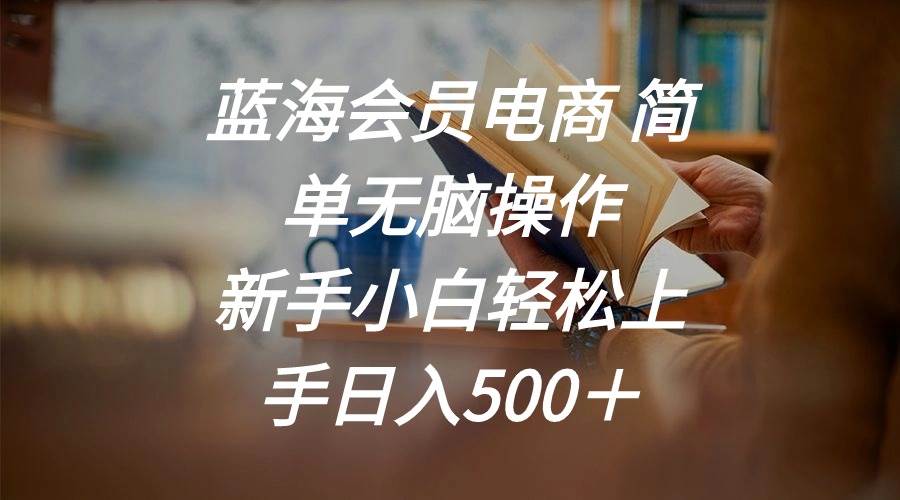 蓝海会员电商 简单无脑操作 新手小白轻松上手日入500＋极优客-网创项目资源站-副业项目-创业项目-搞钱项目极优客网创