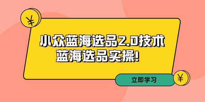 拼多多培训第33期：小众蓝海选品2.0技术-蓝海选品实操！极优客-网创项目资源站-副业项目-创业项目-搞钱项目极优客网创