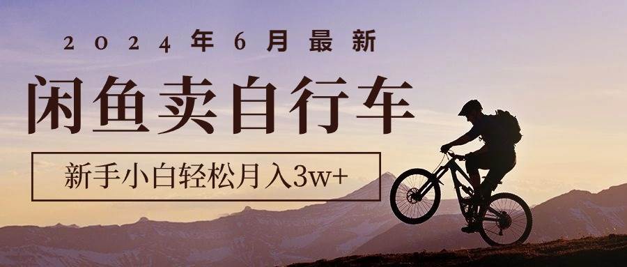 2024年6月最新闲鱼卖自行车，新手小白轻松月入3w+项目极优客-网创项目资源站-副业项目-创业项目-搞钱项目极优客网创