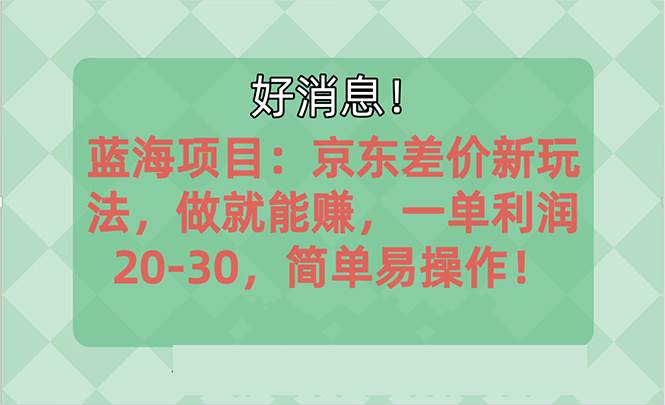 越早知道越能赚到钱的蓝海项目：京东大平台操作，一单利润20-30，简单…极优客-网创项目资源站-副业项目-创业项目-搞钱项目极优客网创