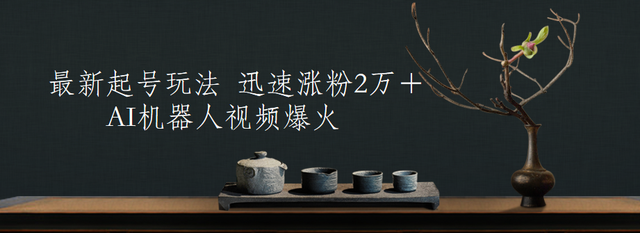 最新起号玩法，AI机器人视频爆火，迅速涨粉2万＋极优客-网创项目资源站-副业项目-创业项目-搞钱项目极优客网创