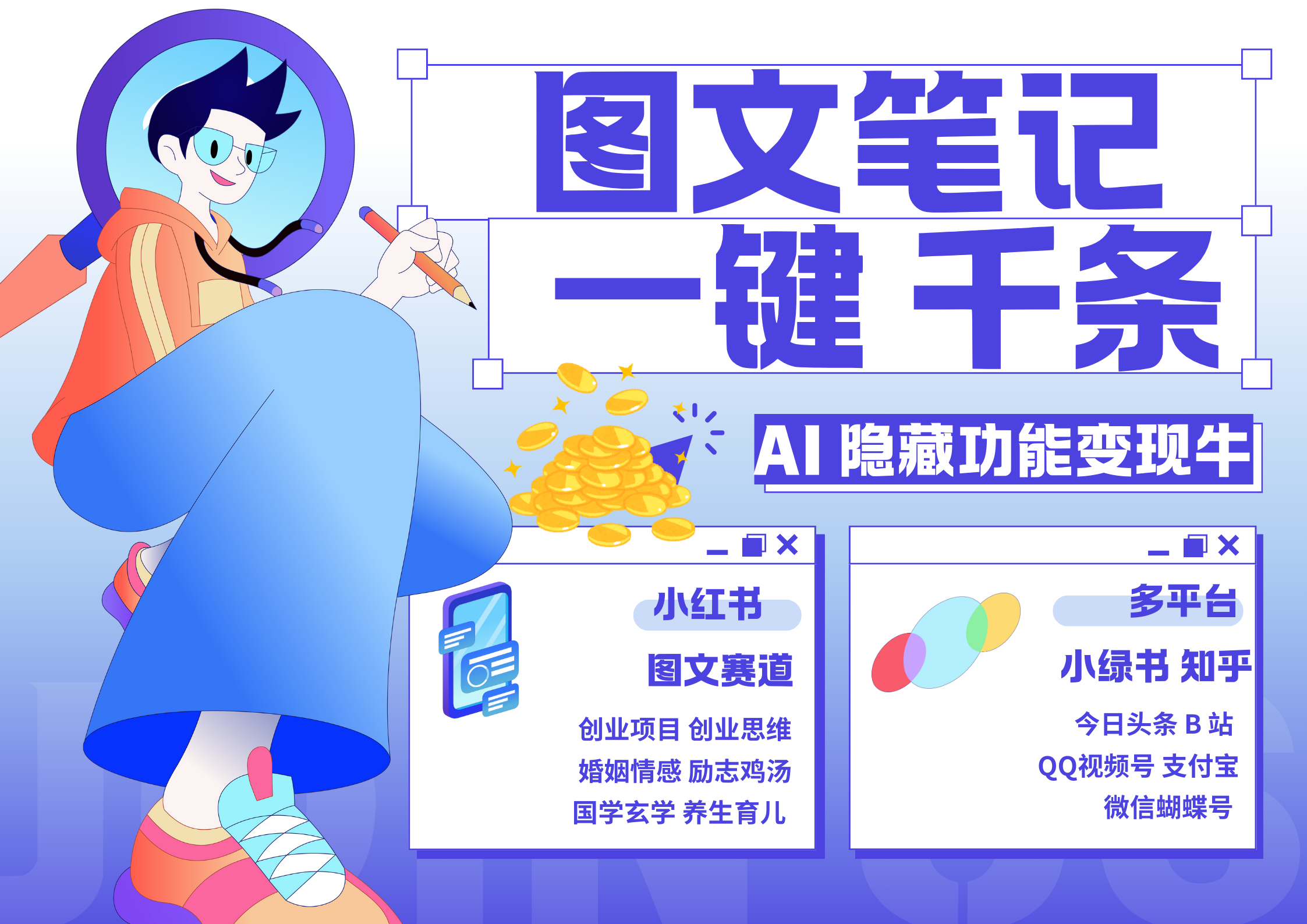 小红书小绿书 秒生图文一键千条 轻松变现3W+极优客-网创项目资源站-副业项目-创业项目-搞钱项目极优客网创