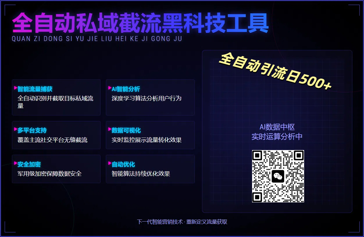 全自动私域截流黑科技工具——全自动引流日500+极优客-网创项目资源站-副业项目-创业项目-搞钱项目极优客网创
